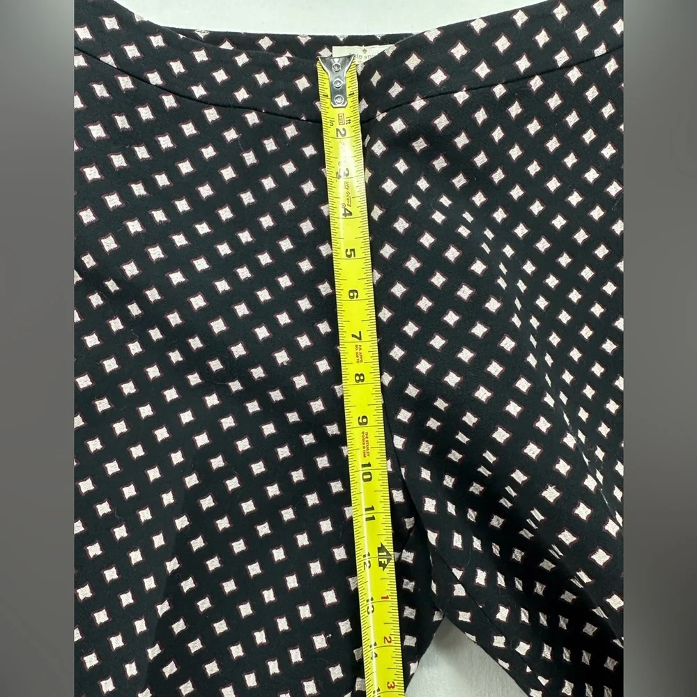 Kate Spade Diamond Cigarette Cropped Black Pants Women’s Size 6‎
